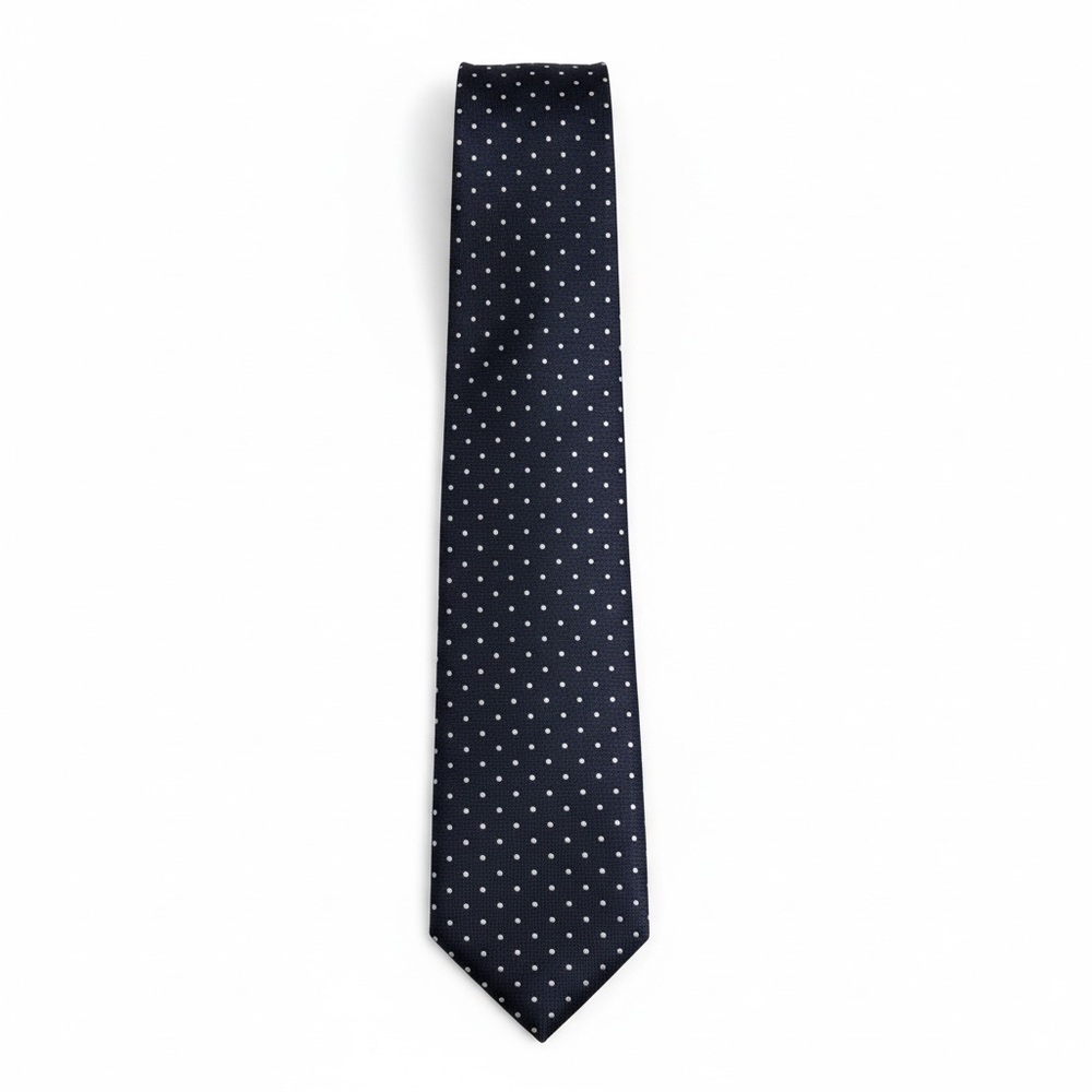 NWT Michael Kors Orchard Dot Navy Blue Tie Easter Spring Summer Silk Blend